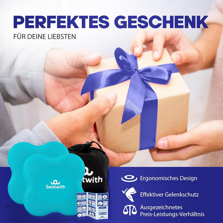 Yoga-Knie-Pad 2er Pack Kniekissen mit Transportbeutel+Trainingsanleitung PDF Maximale Entlastung und