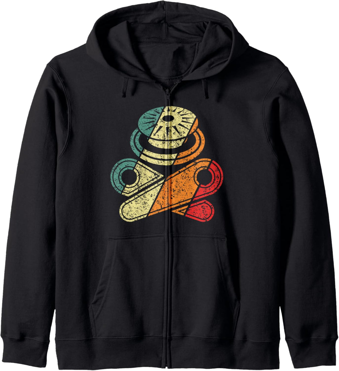 Klassisches Retro Flipper Design Geschenk - Totenkopf Bumper Kapuzenjacke