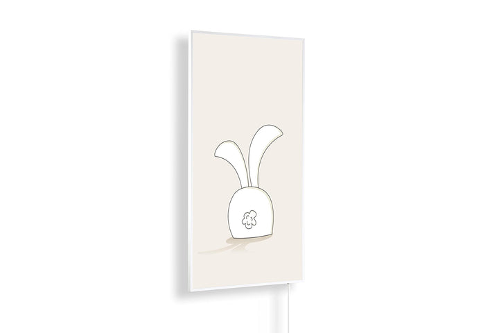 Infrarotheizung – Kinderzimmer Bildmotive – TÜV/GS - 800 Watt + Thermostat - Weisser Rahmen (05. Has