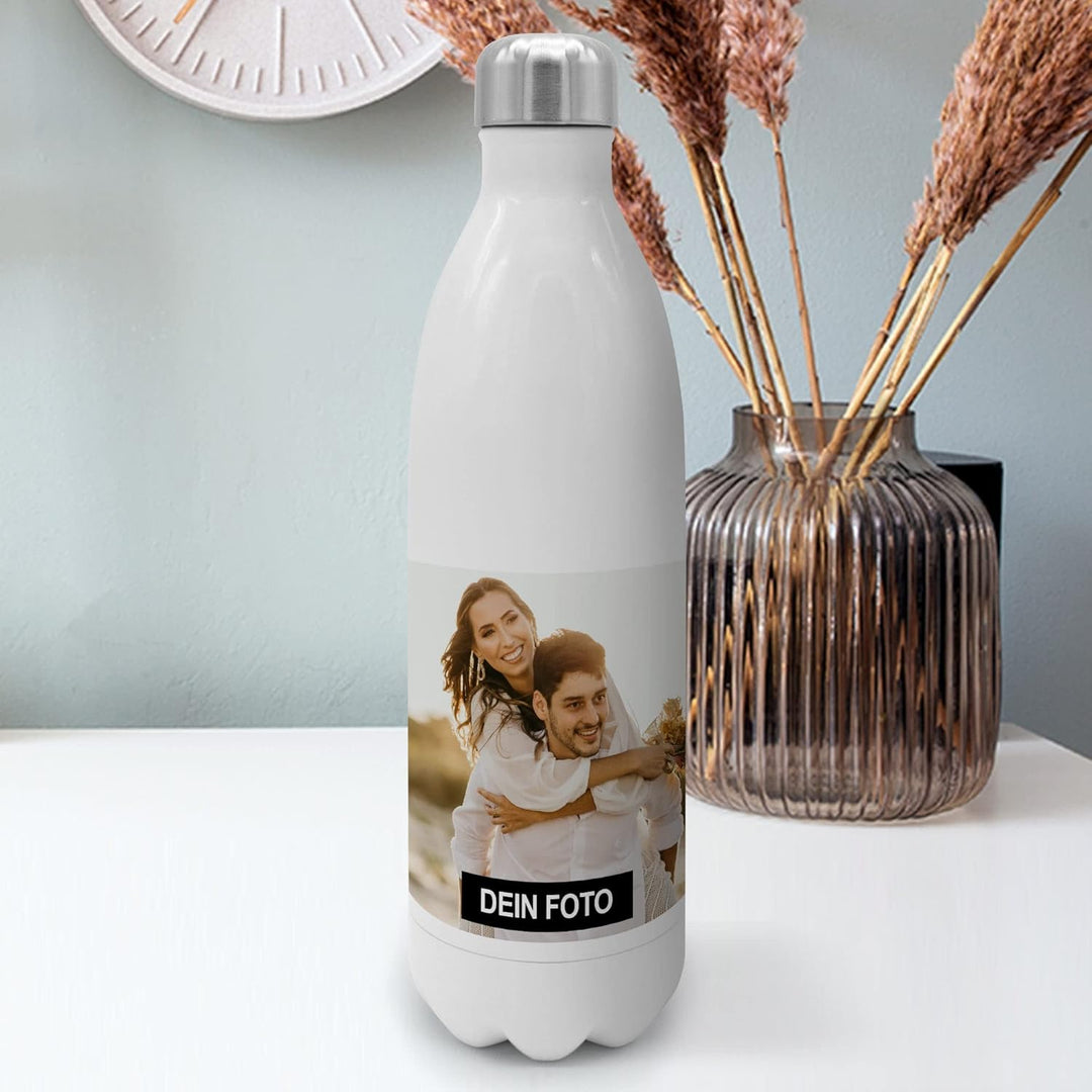 PhotoFancy® - Personalisierte Trinkflasche - Thermo-Trinkflasche mit eigenem Foto selbst gestalten -