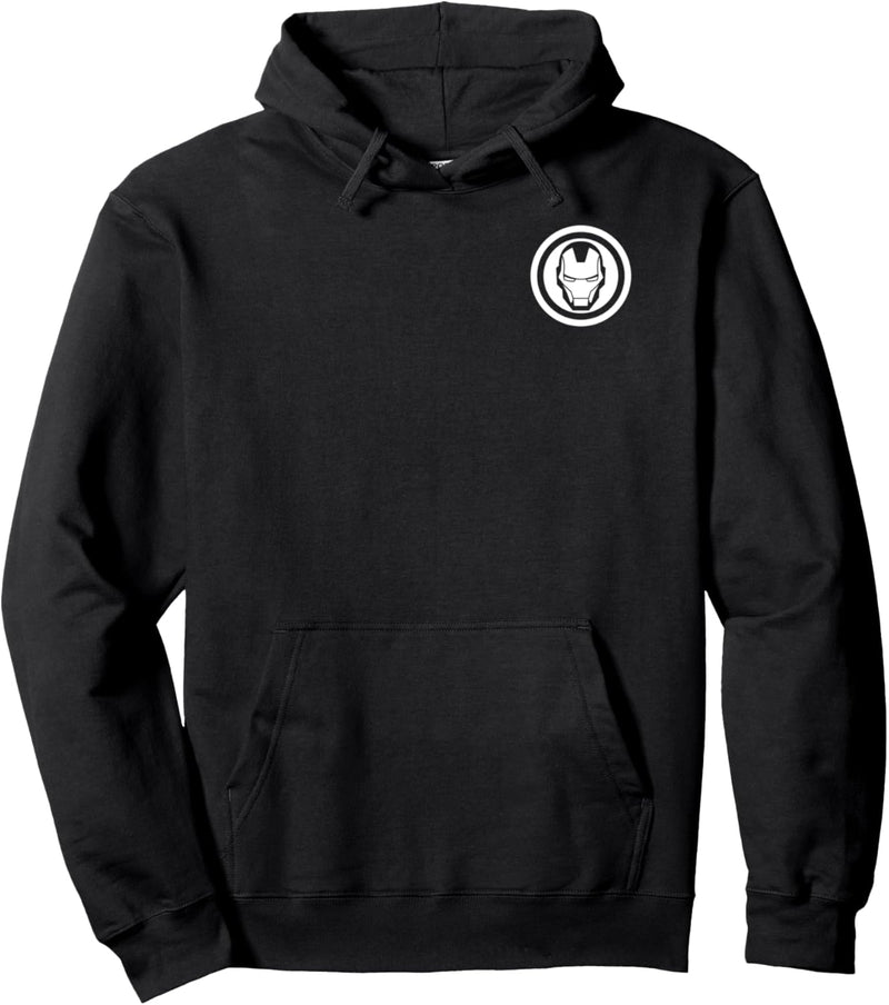 Marvel Avengers Iron Man White Pocket Symbol Pullover Hoodie