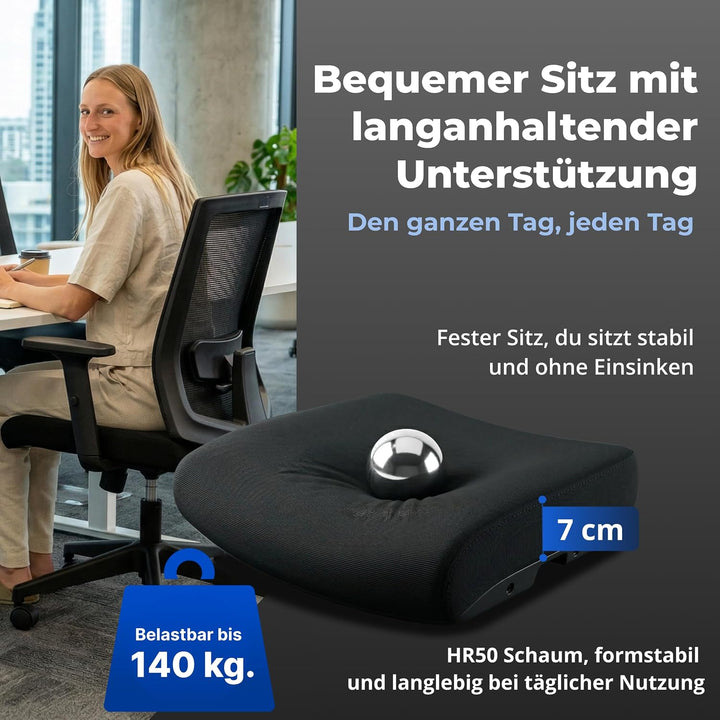 Backerz Bürostuhl Ergonomisch, Schreibtischstuhl mit Verstellbarer Lendenstütze, Büro Stuhl &amp; Drehst