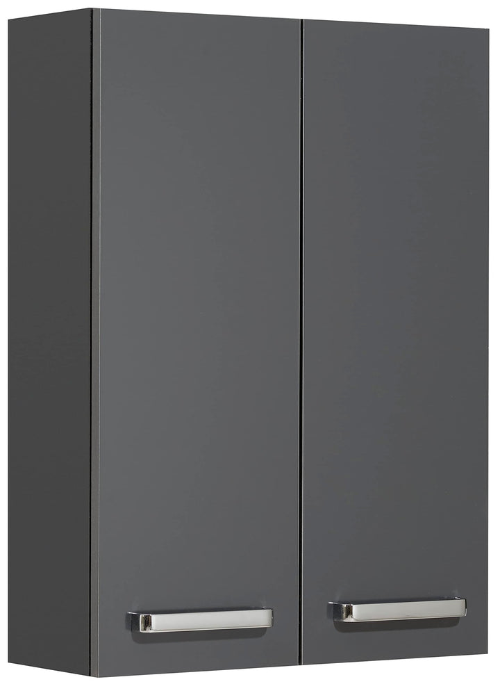 Pelipal Badezimmer Hängeschrank Quickset 311 in Anthrazit Glanz, 60 cm breit | Bad Wandschrank mit 2