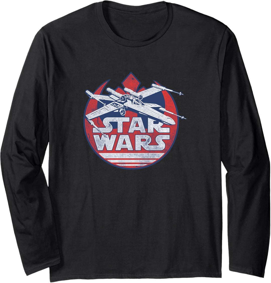 Star Wars X-Wing With Rebel Symbol Langarmshirt