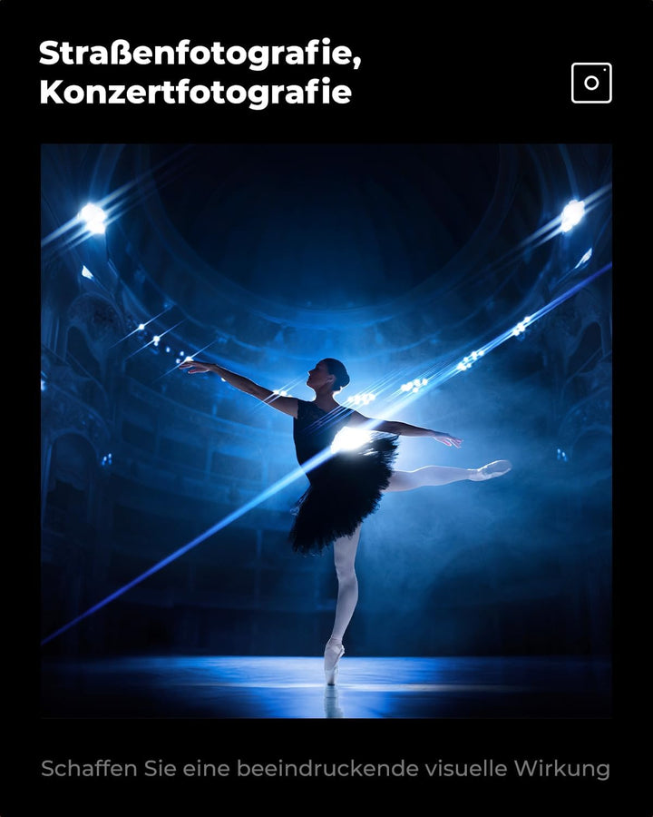 K&F CONCEPT Blue Streak Anamorpher Effekt Filter 82mm Blaue Streifenfilter Anamorphic Light Flare Ef
