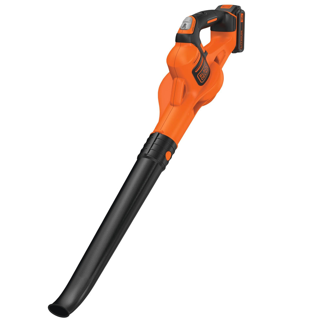 Black+Decker Akku-Laubbläser GWC1820PCB (18 Volt, bis zu 209 km/h Blasgeschwindigkeit, entfernt mühe