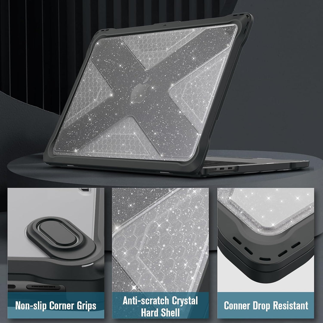 Fintie Hülle Kompatibel mit MacBook Air M5 M4 M3 M2 13.6" (2026-2022) A3449 A3240 A3113 A2681- Rugge