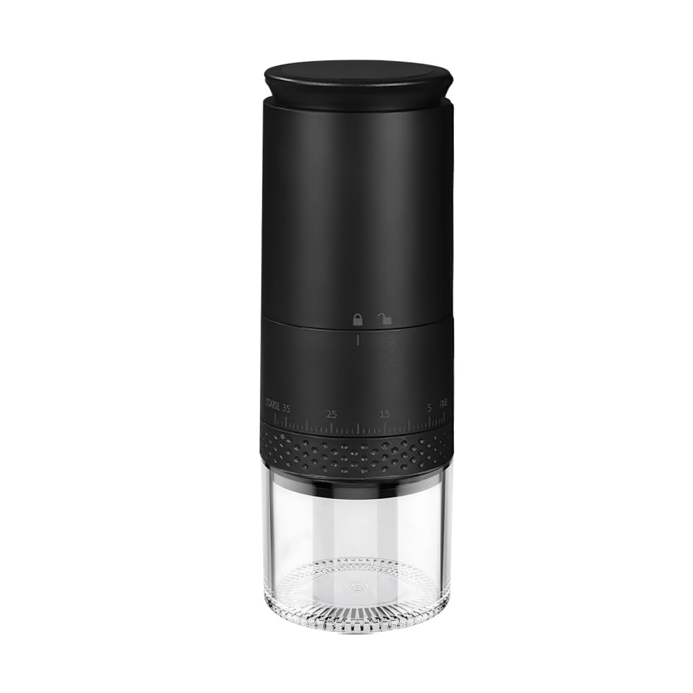 Elektrische Kaffeemühle, Kleine Kabellose Elektrische Mahlmühle mit 38 einstellbare Mahleinstellunge