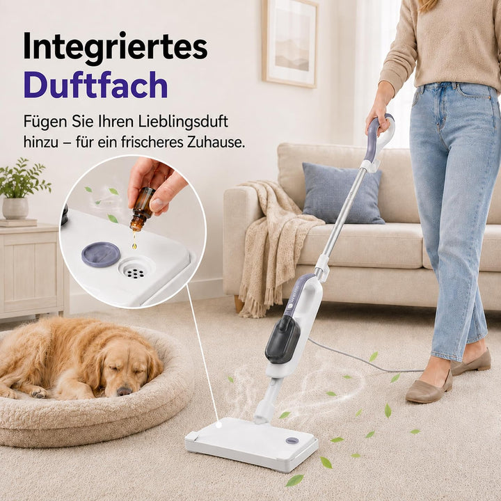Dampfreiniger Handdampfreiniger, abnehmbar und multifunktional | 470 ml Wassertank, 3 Dampfstufen, D