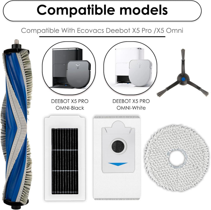(21 Stück) X5 Omni-Ersatzteilset für den ECOVACS DEEBOT X5 Omni/ X5 Pro Omni Roboterstaubsauger, 1 B