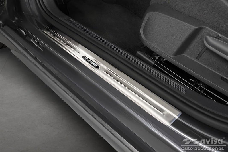 Inox door sill protectors compatible with Volkswagen Taigo 2021- &