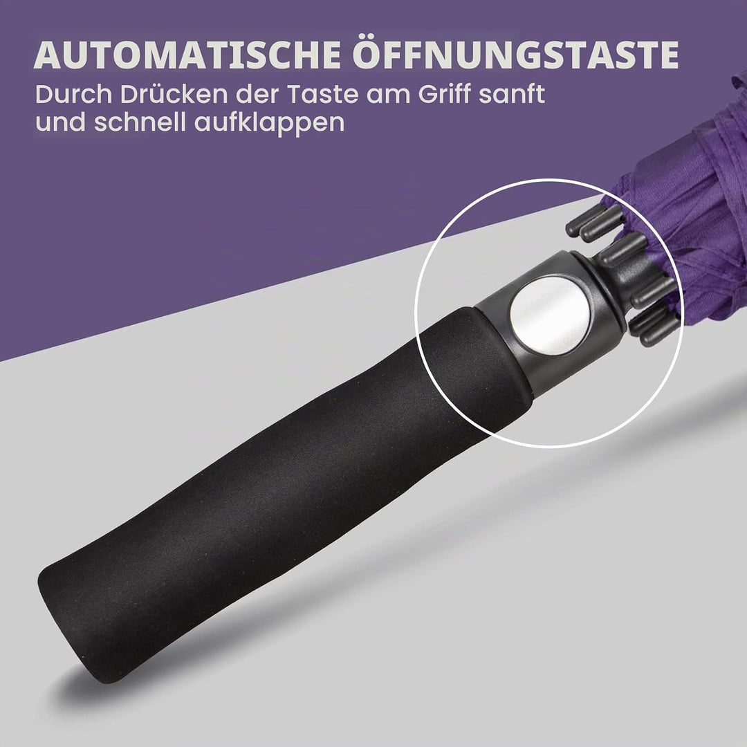 NINEMAX Regenschirm Gross Sturmfest,Golf Stockschirm Automatik Auf,L/XL/XXL Regenschirm für Herren D