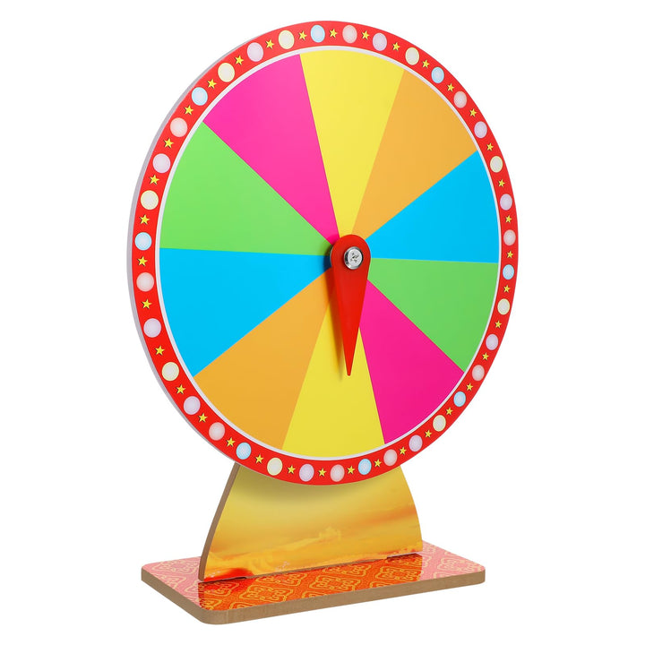Yardwe Tisch-Preisrad Glücks- Bearbeitbares Rotierendes -Spiel Für Karneval Party Messe Urlaub Spiel