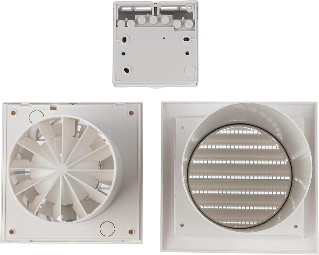 Ø 100mm Wärmeverteiler mit Thermostat - Weiss Lüfter - Ventilator