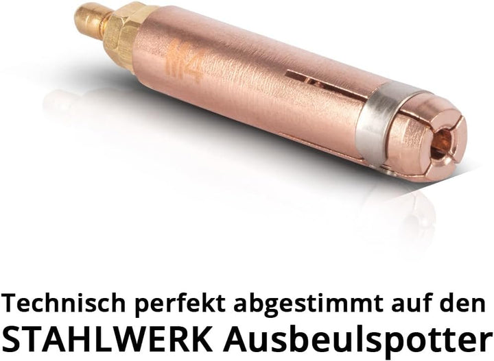 STAHLWERK 2 x Punktschweisselektrode mit M4 Gewinde für Anschweissbolzen, Smart Repair Zubehör für A