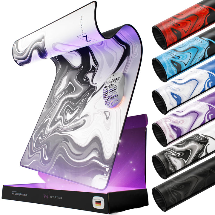 Nyfter - Premium XXL Gaming Mauspad Nyfpad 900x500mm Mousepad im Liquid Design Wellenfrei mit extra