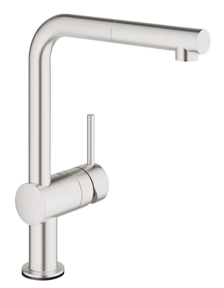 GROHE Minta Touch - elektronische Einhand-Spültischarmatur (L-Auslauf, Batterie- Stromversorgung, Sc