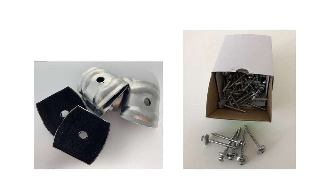 Set aus je 100 Stück Kalotten & Spengler-Schrauben TX20 EPDM-Dichtscheiben 4,5x55mm für Trapez-Sinus