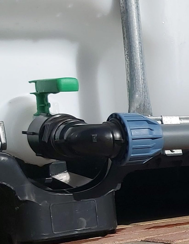 IBC Verbindungsset für 2-6 Wassertanks 40 mm mit extra grossen Schwanenhals Auslauf (3), 3