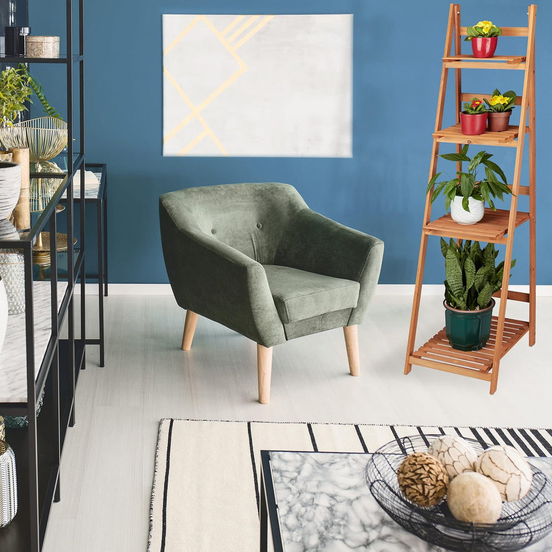 Relaxdays 2 TLG. Blumentreppen Set, Blumenständer für Innen, Mehrstöckig, Leiterregal, Pflanzentrepp
