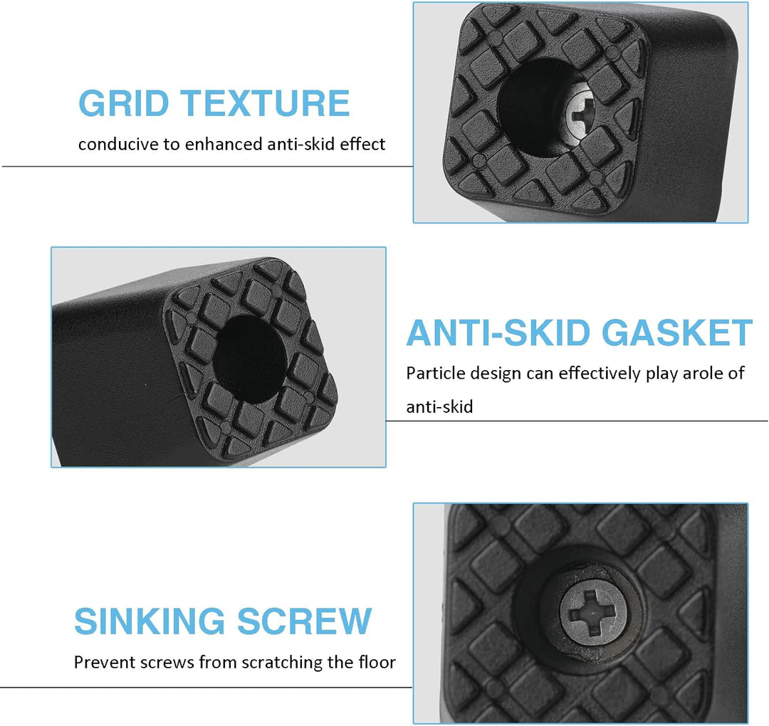 通用 möbelfüsse schwarz die Möbel perfekt vom Boden fernhalten Quadratisch Gummipuffer Elastikpuffer G