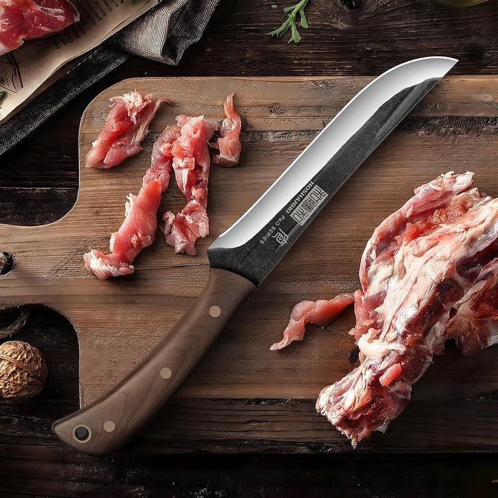 HOSHANHO 17 cm Langes Ausbeinmesser zum Fleischschneiden, Superscharfes Filetiermesser Fisch, Handge