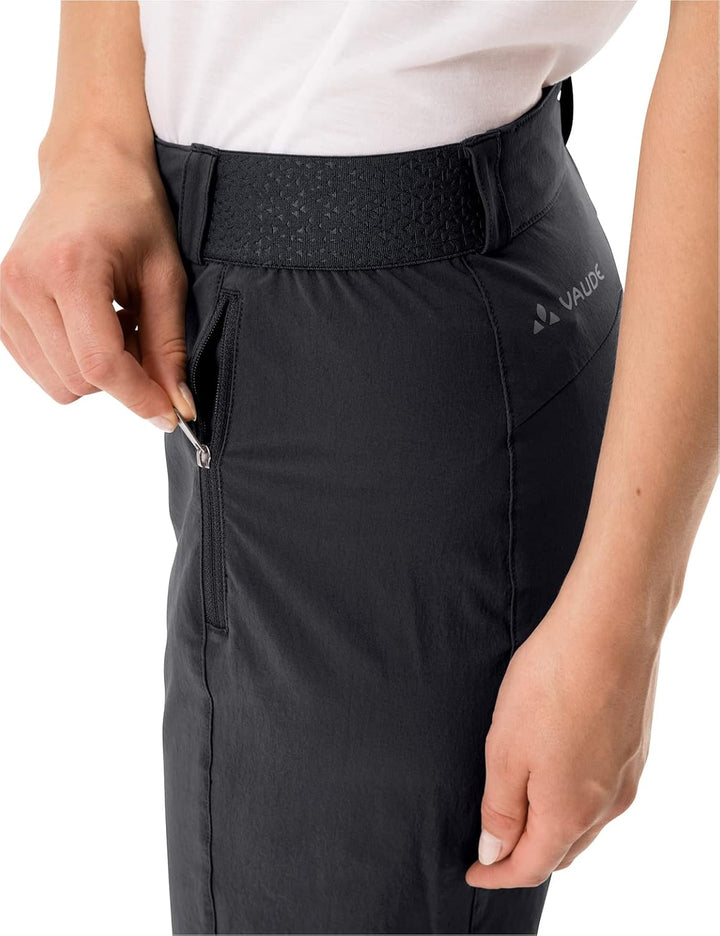 VAUDE Damen Wanderhose WO Farley Stretch Capri III, Dusty 50 Schwarz, 50 Schwarz
