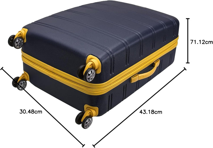 Rockland Melbourne Hardside Erweiterbares Spinner-Rad Gepäck, Marineblau, 3-Piece Set (20/24/28), Me