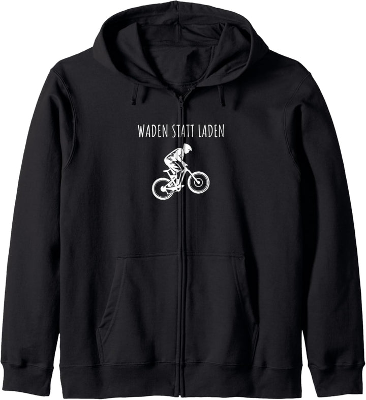 WADEN STATT LADEN MTB Radfahrer Spruch Geschenk Damen Herren Kapuzenjacke