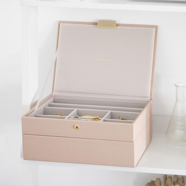 Stackers Blush Raffia Klassische Schmuckschatulle - 2-teilig Blush Bast, Blush Bast