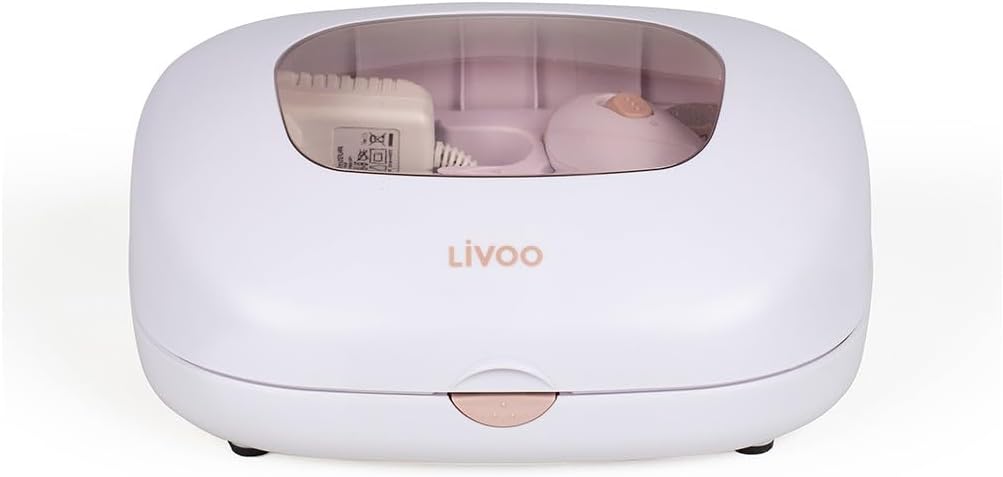 LIVOO, DOS190 Maniküre und Pediküre Set, 2 Geschwindigkeiten, 3 Stunden Laufzeit, 12 Zubehörteile.