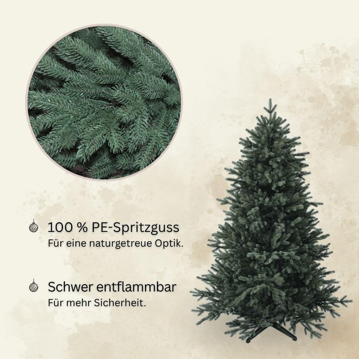 RS Trade 1418 Premium Nordmanntanne 100% Spritzguss 150 cm Weihnachtsbaum künstlich (Ø ca. 106 cm) m