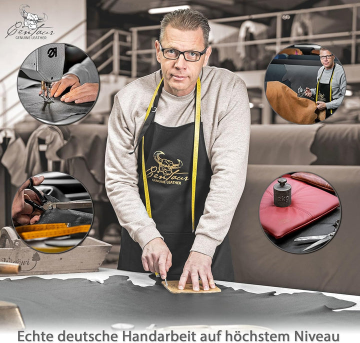 Centaur - Hochwertiges Leder Sitzkissen - Cognac 40x40 cm - Ideal für Stuhl oder Sitzbank - Abwaschb