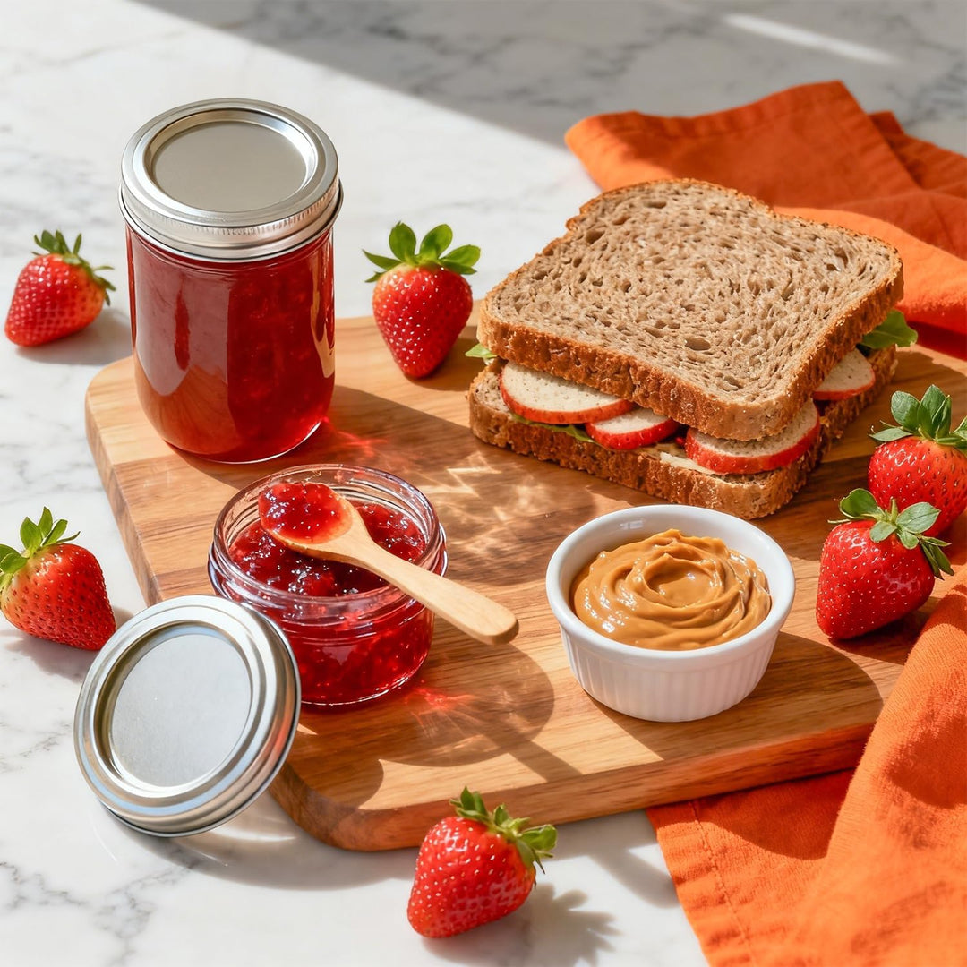 ComSaf 250ml Einmachgläser mit Deckel 16 Stück Mason jar, Vorratsgläser für Lebensmittel für selbstg