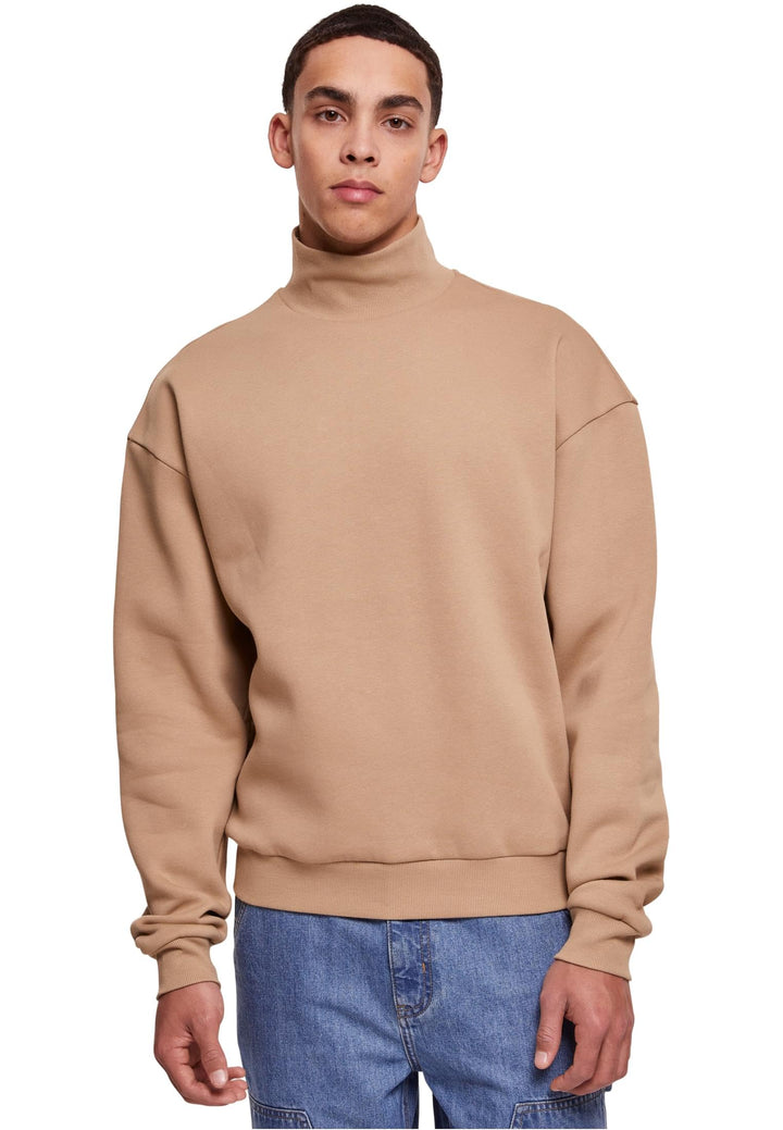 Urban Classics Herren High Rib Neck Crew Sweatshirt 3XL Warmsand, 3XL Warmsand