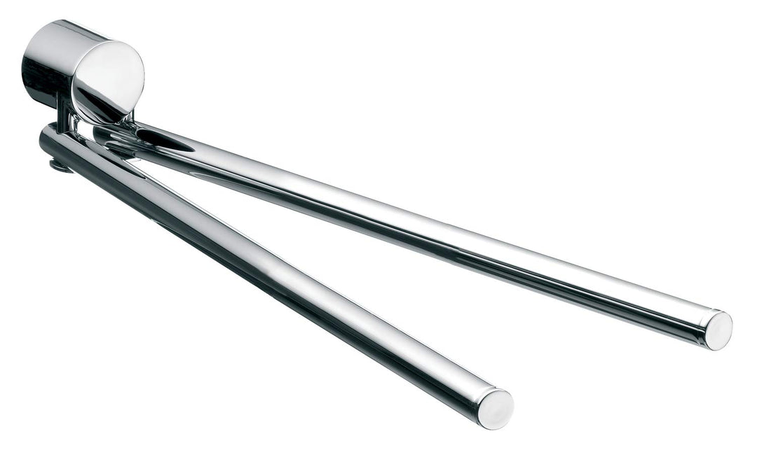Emco Rondo 2 Handtuchhalter chrom, Handtuchstange 2-armig, drehbar, zur Wandmontage, Länge 364 mm -