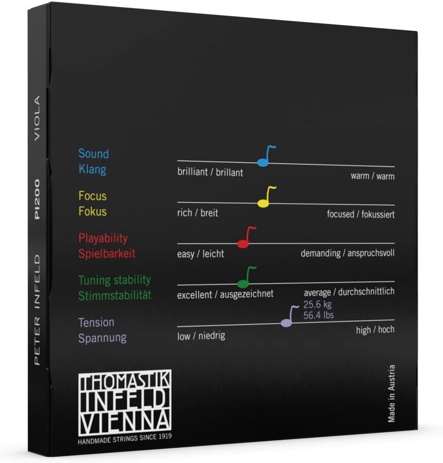 Thomastik Einzelsaite für Viola 4/4 Peter Infeld - A-Saite Stahlkern, Chrom umsponnen, mittel