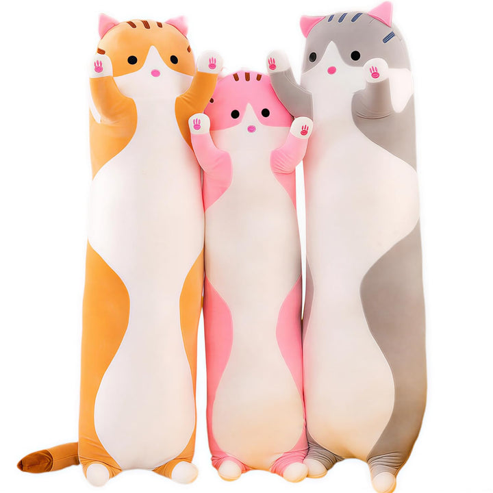 Langer Katzenplüsch weiches Katzen Plüsch Kissen Grosses süsses Kätzchen Plüsch Katze Körper Kissen