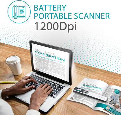 IRIScan Book akku mobiler Scanner : 12PPM Batterie dokumentenscanner, kostenloser PDF-Editor, Mini S