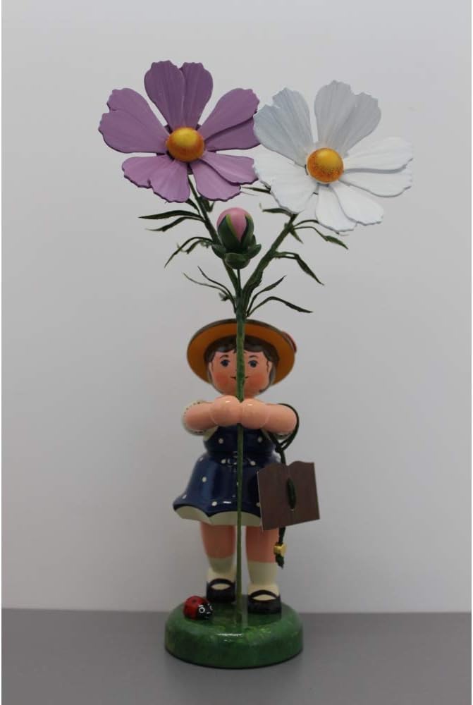 Hubrig Volkskunst Blumenkinder Blumenmädchen mit Cosmea * Höhe 24 cm