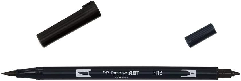 Tombow ABT-10C-MANGA2-ST Manga-Set aus 10x Fasermaler ABT Dual Brush Pens + Manga-Stempel Manga Set