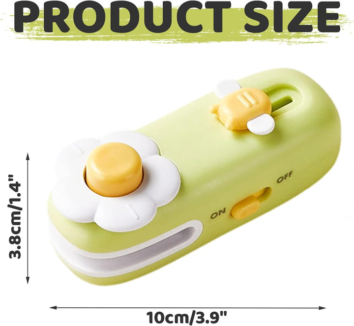Mini Folienschweissgerät, USB Aufladung, 2 in 1 Hand Versiegelungsmaschine mit Cutter, Vakuumiergerä