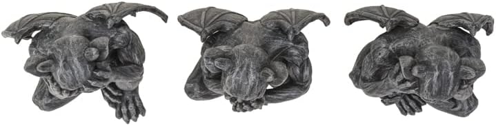 Pacific Giftware Gargoyle Figuren Set Nichts Böses sehen hören Sagen | Lustige Fantasy Deko