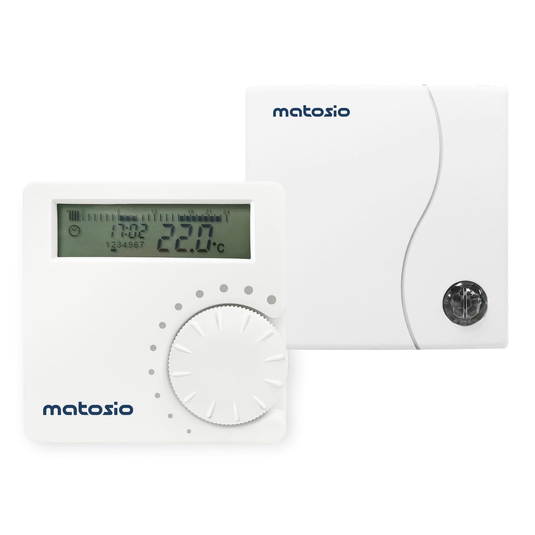 Funk-Thermostat Raumregler Set TH611 für Heizkessel, programmierbar, mit Empfänger, Kesselthermostat
