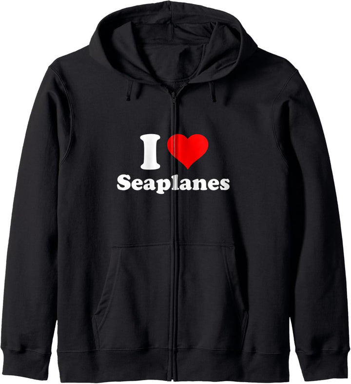 I Love Seaplanes Kapuzenjacke