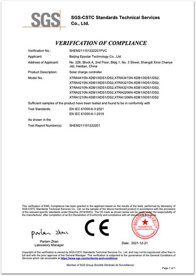 EPEVER MPPT XTRA-N XTRA4415N SolarLaderegler charge controller, Ladestrom 40A, 12/24/36/48VDC auto w