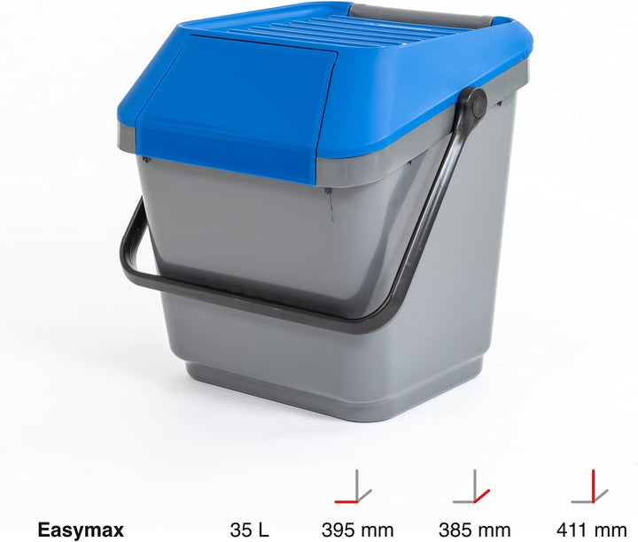Mattiussi Ecologia S.p.A. EASYMAX: Platzsparende stapelbare Abfalleimer Mülleimer für Mülltrennung,