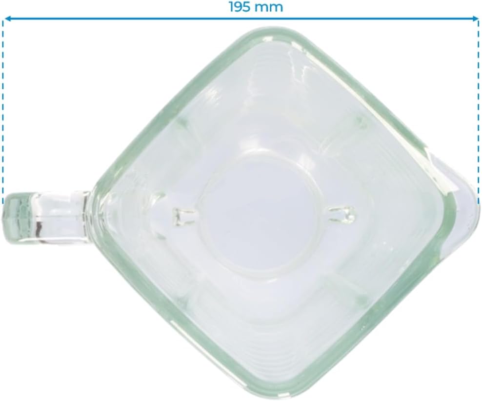 Recamania Quadratischer Glaskrug, kompatibel mit Oster OBL168X, ohne Deckel