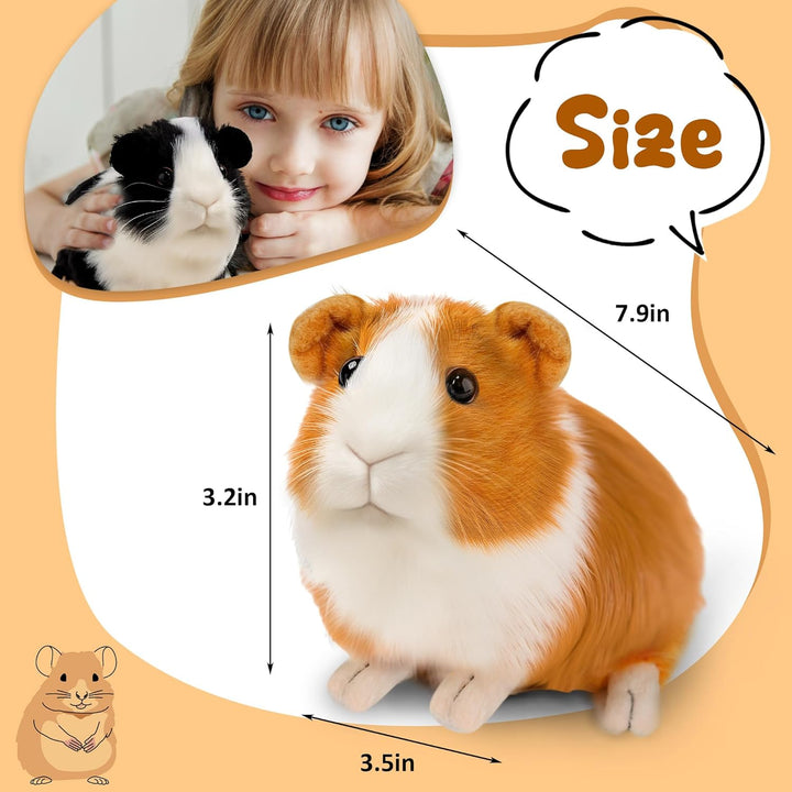 SHINELINE 2 Stück Süss Meerschweinchen Kuscheltier - Realistische Meerschweinchen Stofftier, Weich K