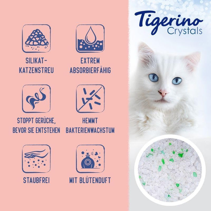 Tigerino Crystals Flower Power Katzenstreu - Super Pack: 6 x 5 Liter